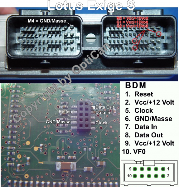 EFI Exige S (Lotus) pinout diagram 1